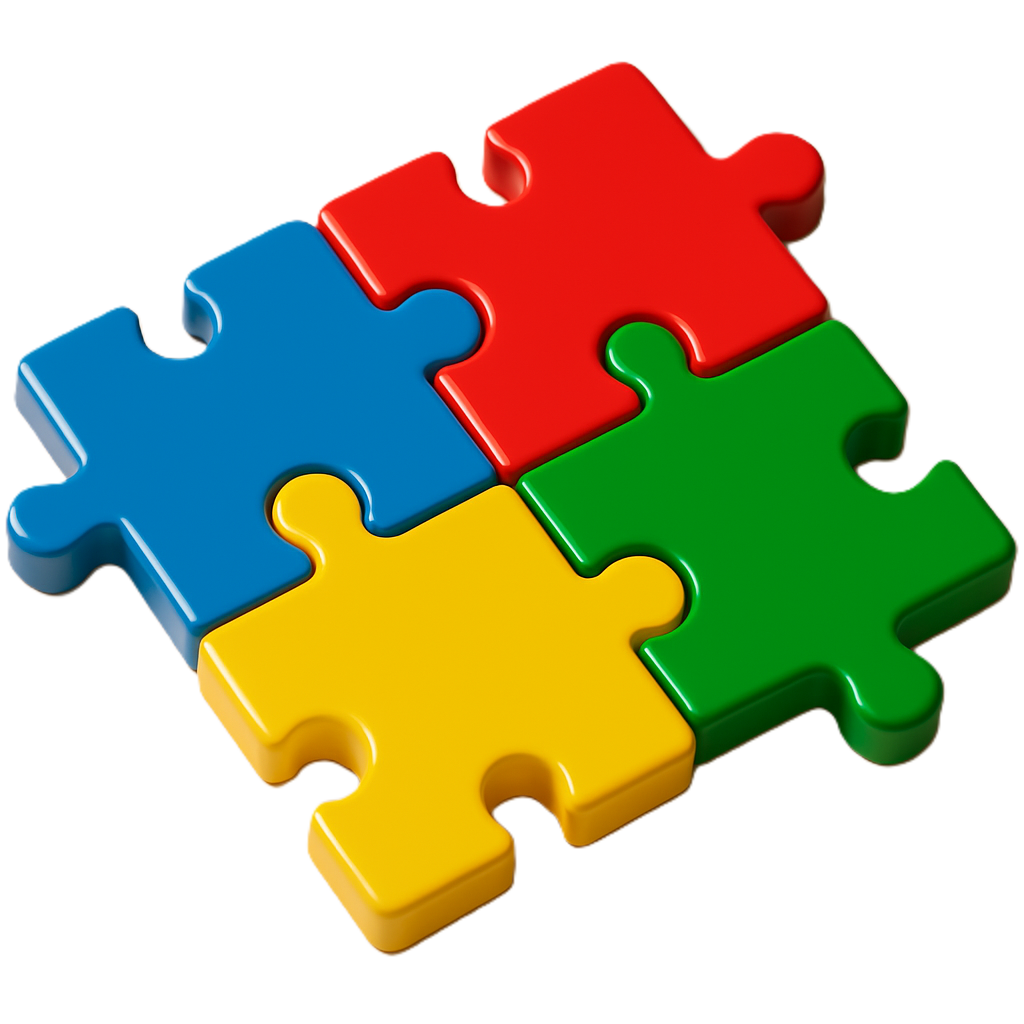 interlocking puzzle pieces